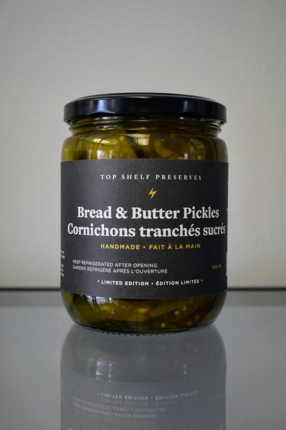 bread & butter pickles 500ml - Top shelf preserves
