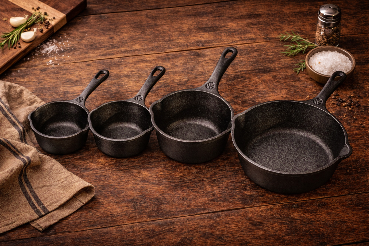 Victoria 2 Qt Cast Iron Saucepan – Pre-Seasoned Mini Pot with Pour Spouts