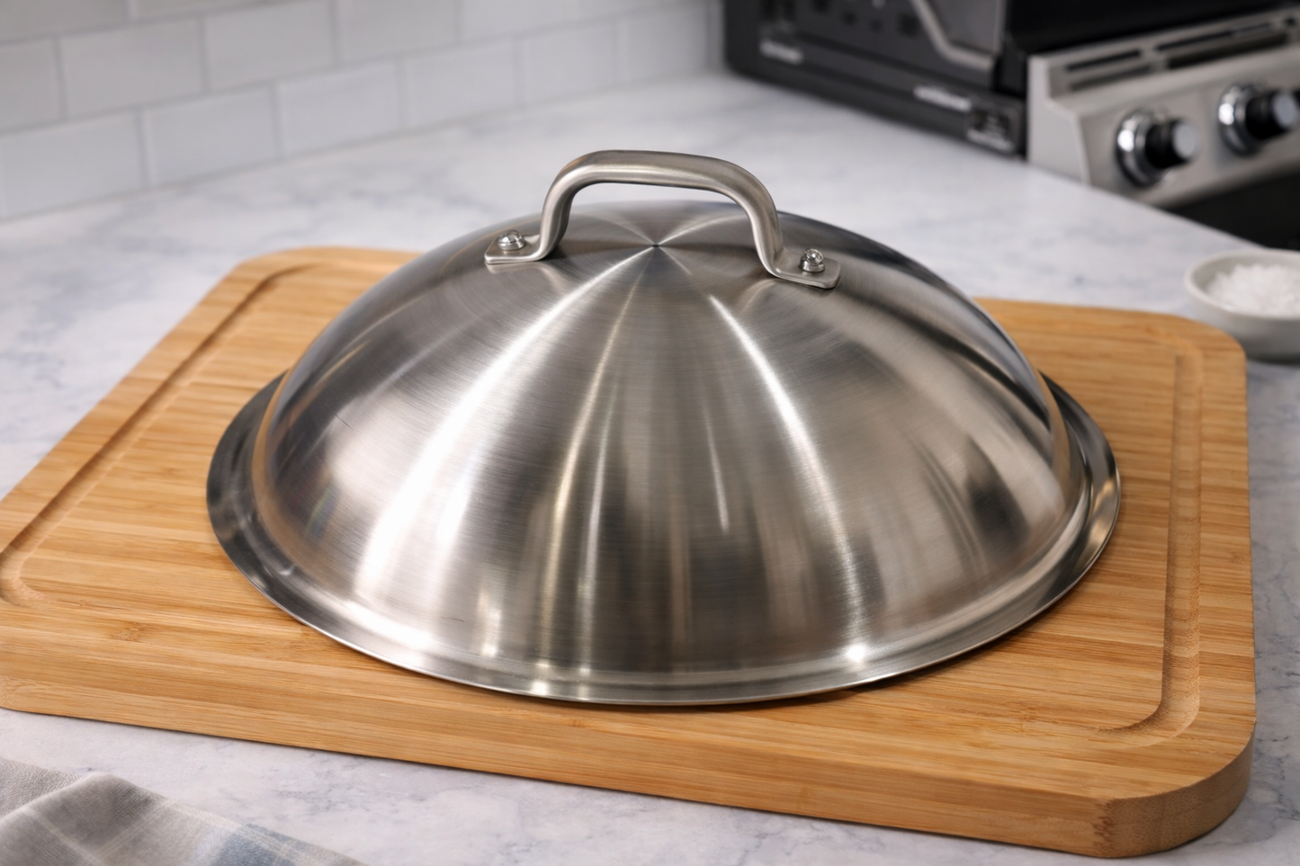 Stainless Steel Grill Dome Lid – Heavy Duty Cooking Cover