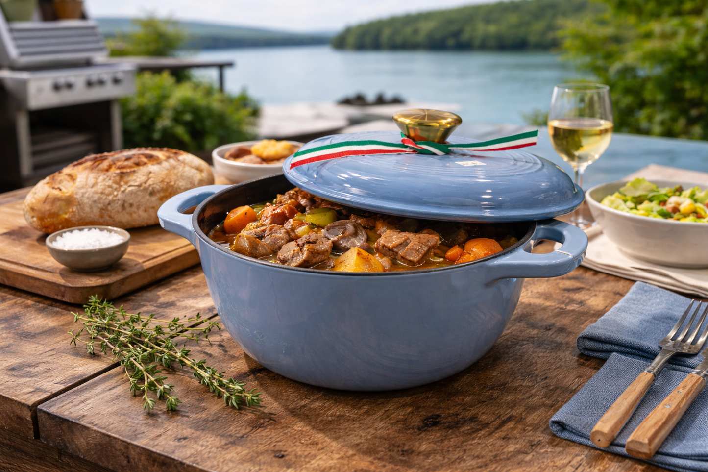 Enamel Cast Iron Dutch Oven – 3.2 Qt (9") with Lid