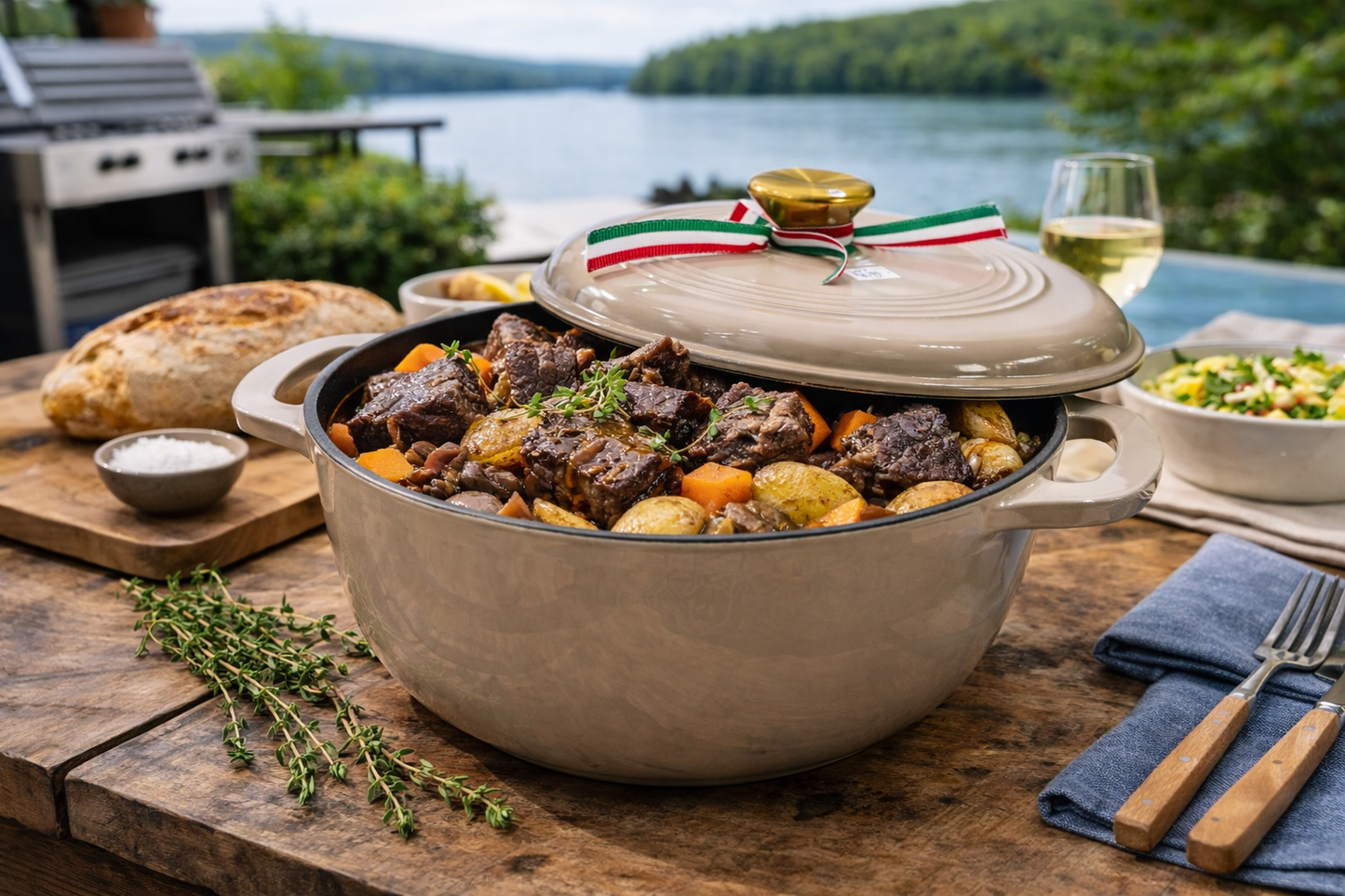 Enamel Cast Iron Dutch Oven – 6.3 Qt (11") with Lid