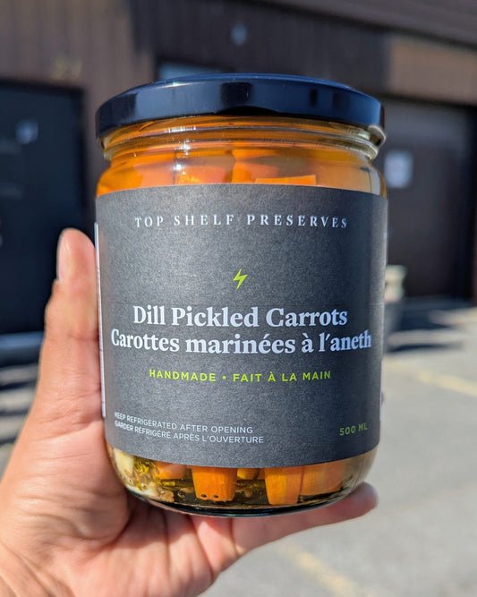 dill pickled carrots 500ml - Top shelf Preserves