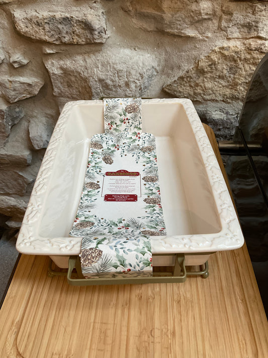 Baking dish with serving rack