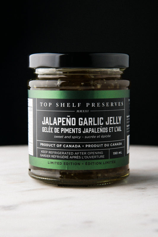 jalpeno garlic jelly - Top Shelf Preserves