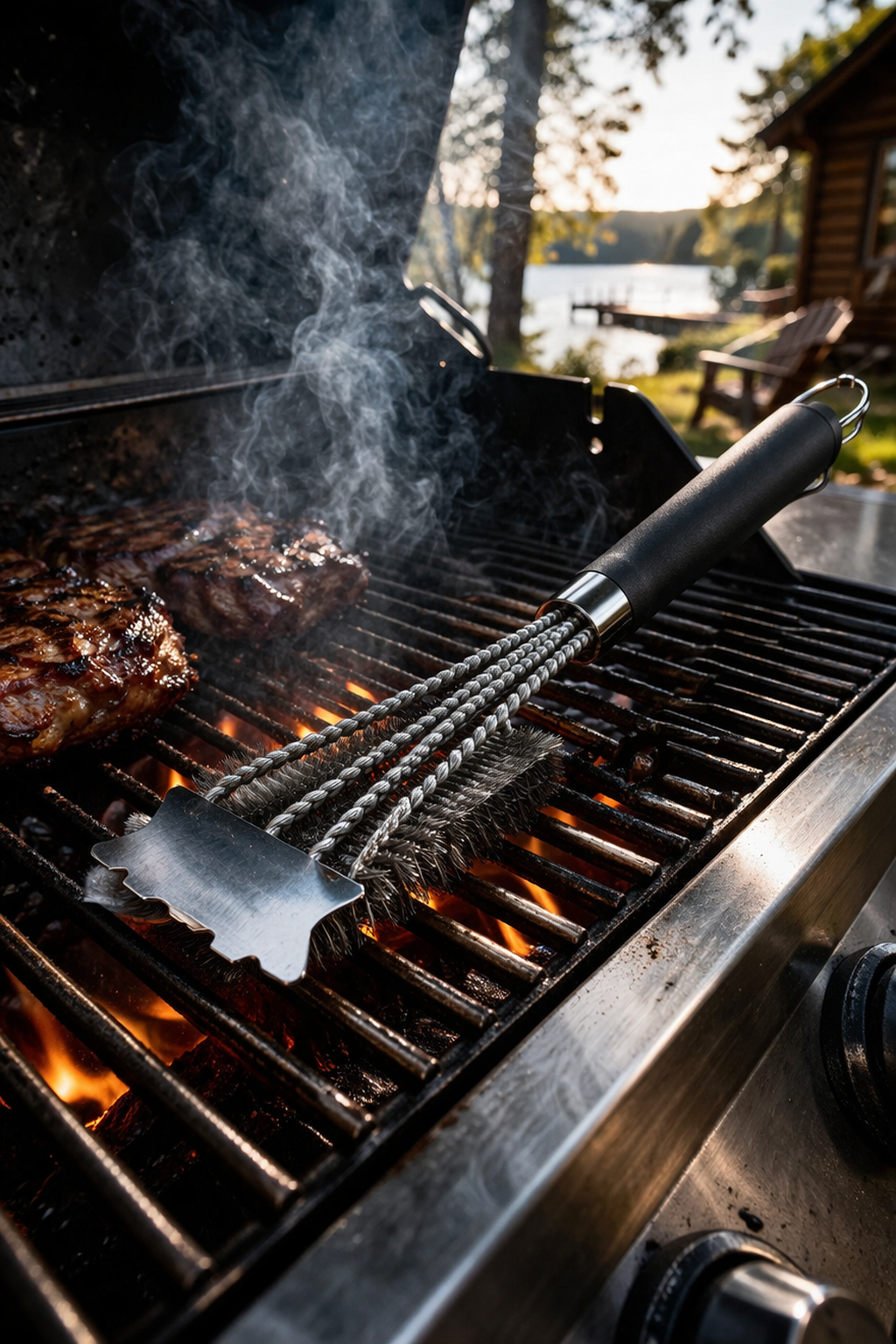 Stainless Steel BBQ Cleaning Brush