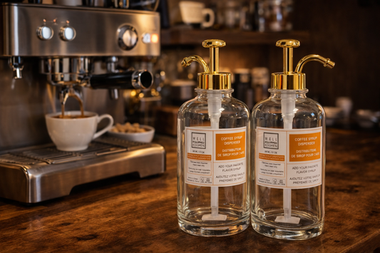 Glass Coffee Syrup Dispenser