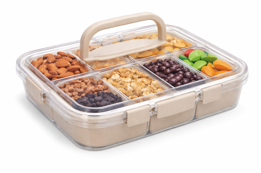Snack Storage Tray with Lid & Handle – BPA-Free Portable Organizer