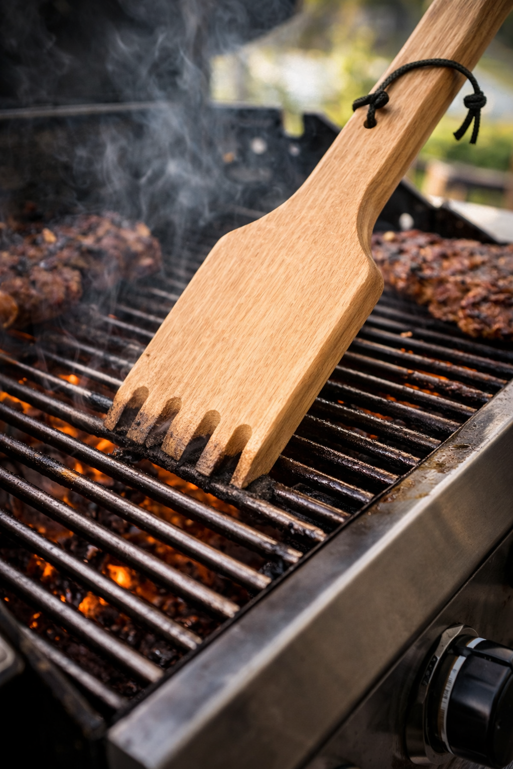 Wood BBQ Grill Scraper